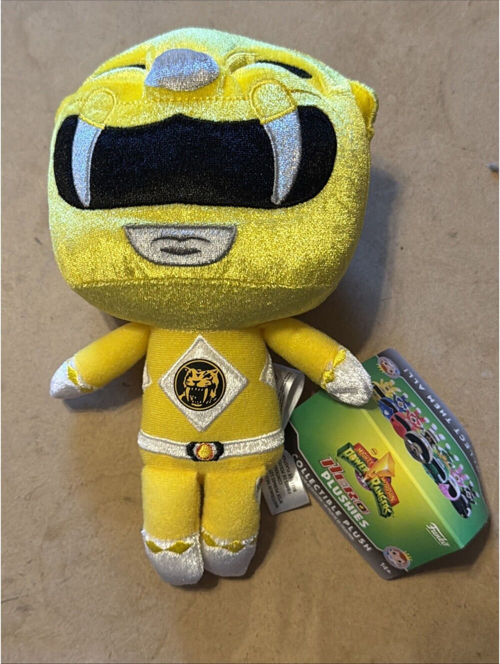 8” Mighty Morphin Power Rangers Hero Plushies Yellow Ranger Funko New With Tag